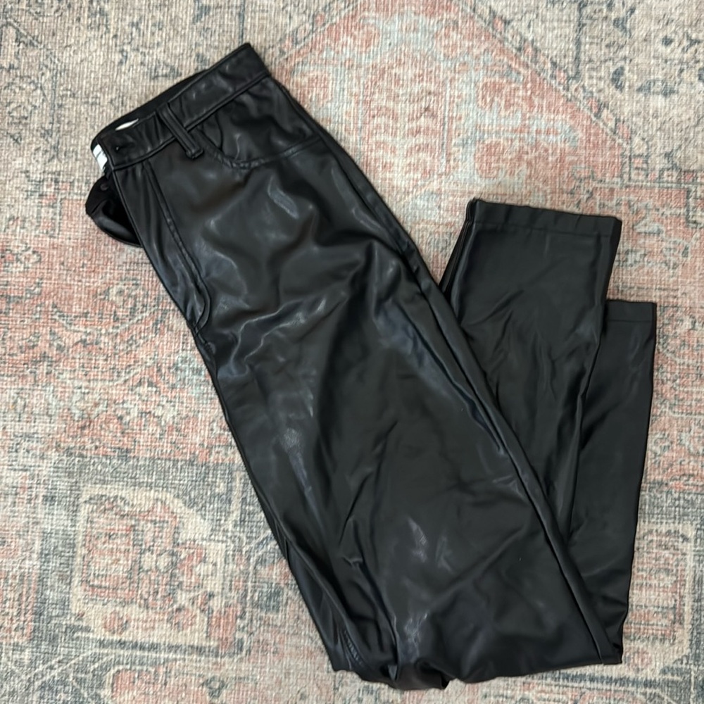 Black leather pants curve love Abercrombie and fitch